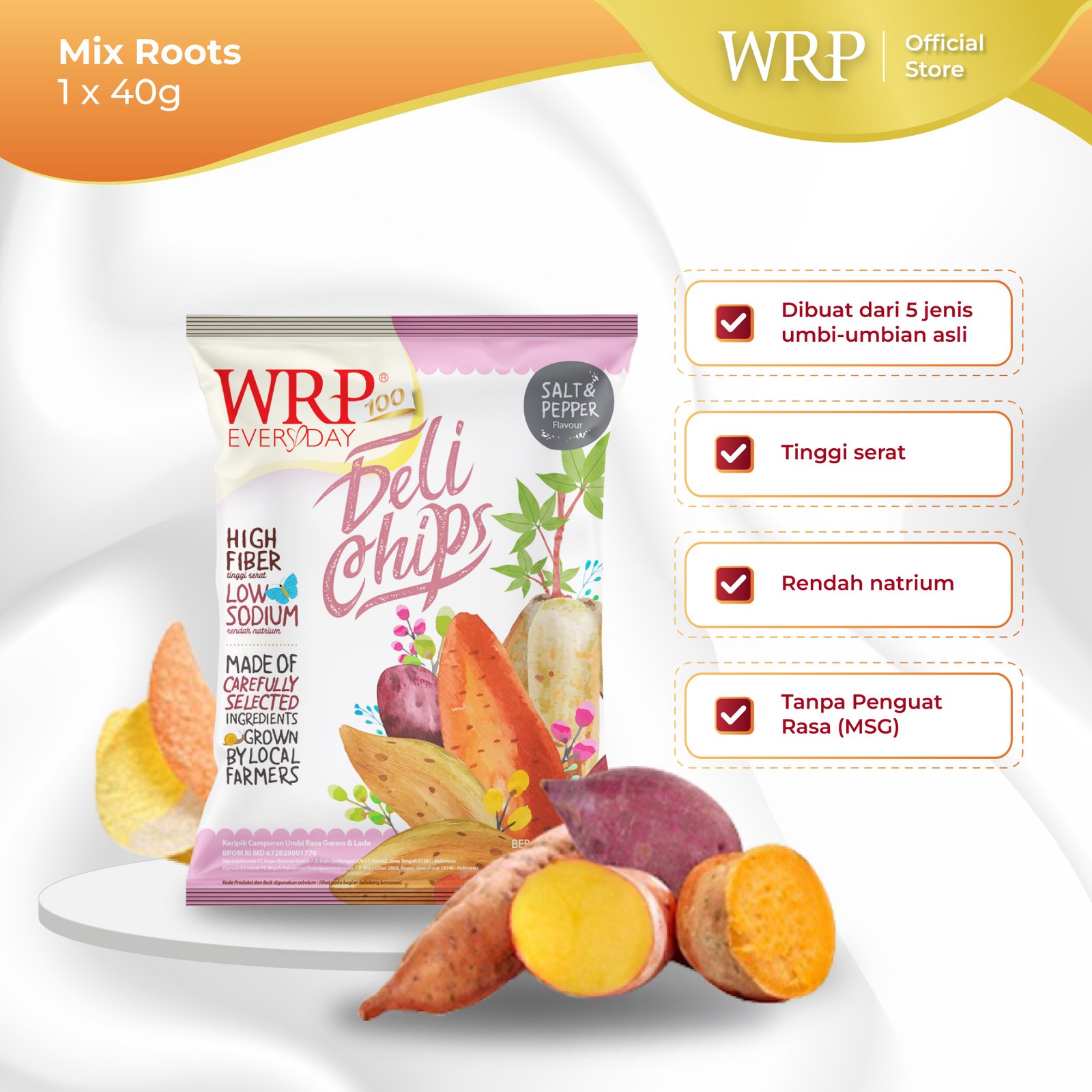 WRP Delichips Mix Roots 40 g - WRP - Susu Diet, Susu Rendah Lemak ...