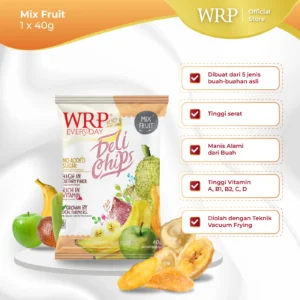 Snack Rendah Lemak WRP Delichips Varian Mix Fruit