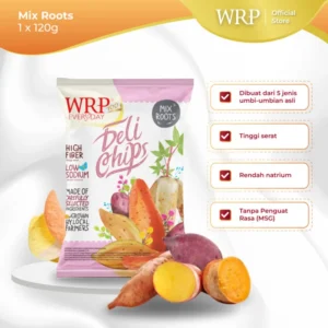Snack Rendah Lemak WRP Delichips Varian Mix Roots