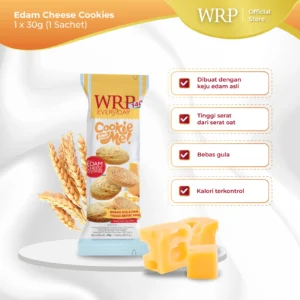 snack rendah lemak WRP Cookies Varian Keju Edam