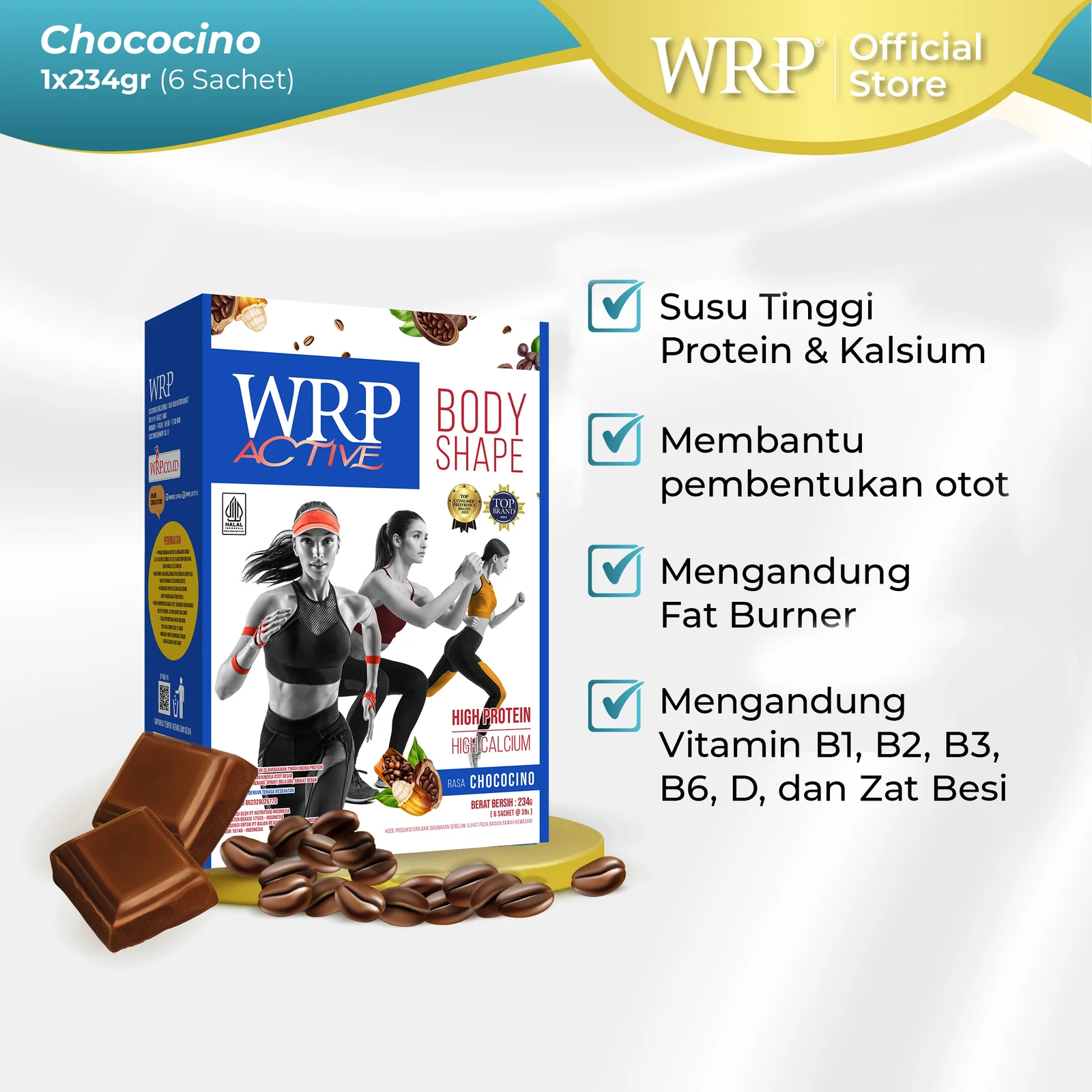 susu protein wrp body shape chococino