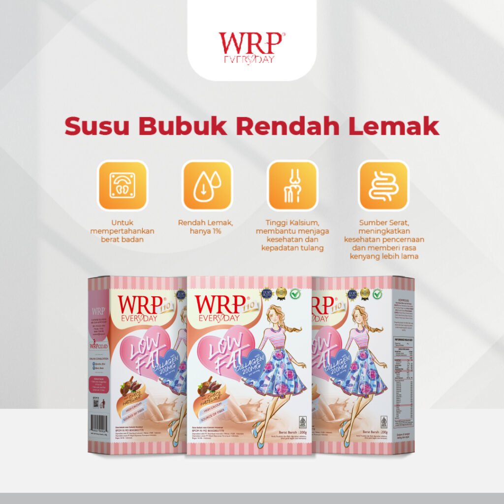 Rahasia Kulit Sehat dan Tubuh Ideal: WRP Low Fat Milk Kini dengan Ekstra Kolagen